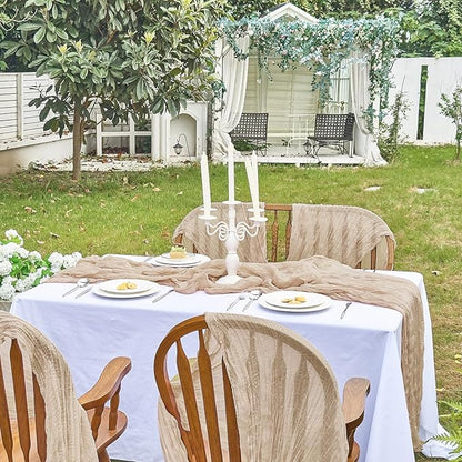 IVAPUPU 10 Pcs Cheesecloth Table Runner - 10ft Nude Boho Gauze Cheese Cloth - Image 6