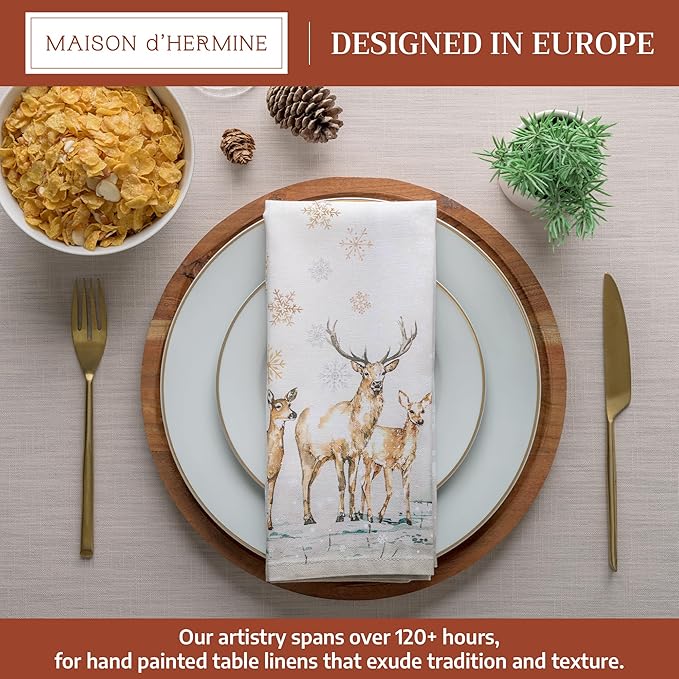 Maison d' Hermine Cloth Napkins Set of 4 100% Cotton - Image 2