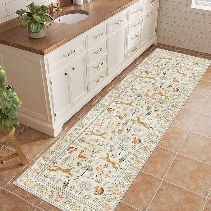 DUKINO 2.6x8 Rug for Hallway, Washable Kitchen Runner Rug - Image 2