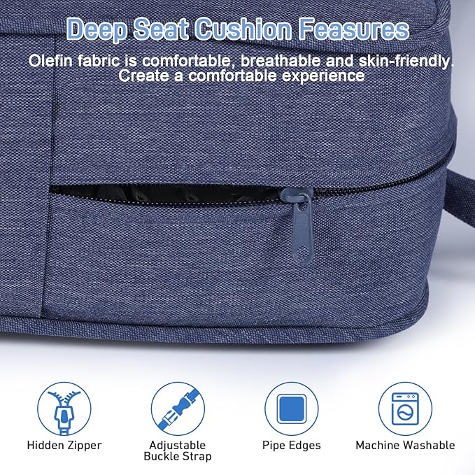 Aoodor Outdoor Chair Cushion, 24 x 24 Inch Water-Resistant, Fade-Resistant - Image 4