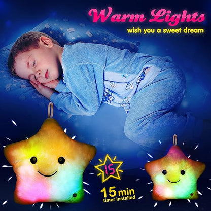 WEWILL 13'' Creative Twinkle Star Glowing LED Night Light Plush Pillows Stuffed - Image 7