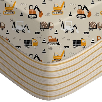 Yoofoss Pack and Play Sheets Fitted, Mini Crib Sheets 2-Pack by YOOFOSS