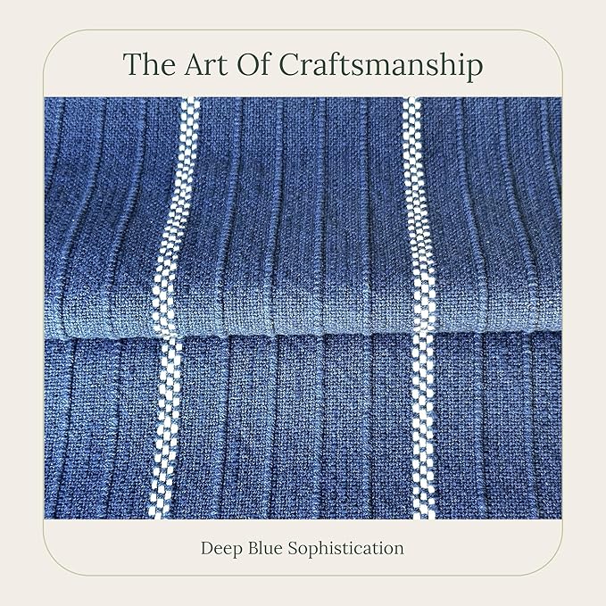 SanVia Indigo Snug Premium Cotton Throw Pillow Covers, 20 x 20 Inches, Artisan - Image 3