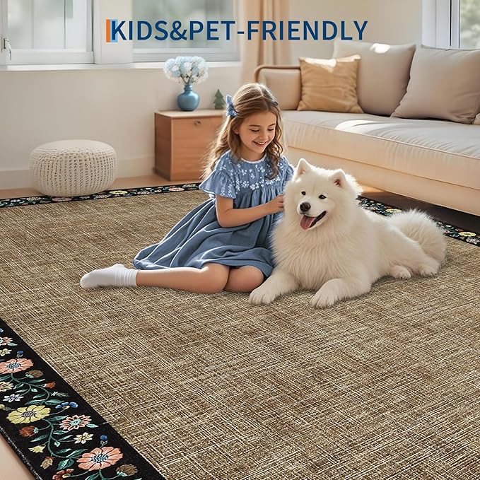 GarveeHome Entryway Rug 2x6 Modern Bordered Runner Rug Washable Kitchen Runners - Image 7