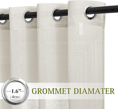 NICETOWN Flax Sheer Linen Curtains - Image 2
