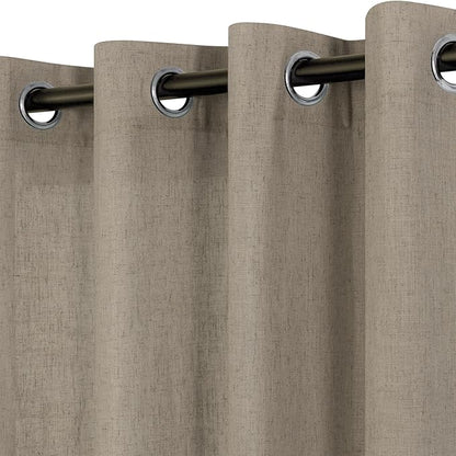 Pitalk Dark Taupe Linen Curtains - Image 6