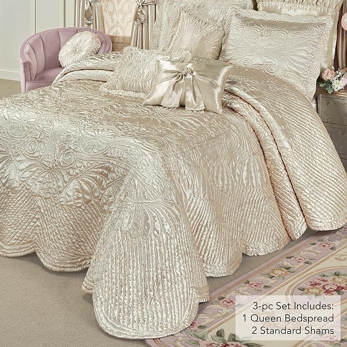 Touch of Class Portia Luxury Bedding | Soft Pearl | Premier Quilted Polyester - Image 2