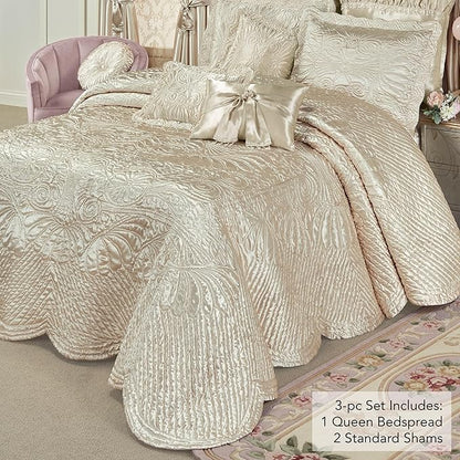 Touch of Class Portia Luxury Bedding | Soft Pearl | Premier Quilted Polyester - Image 2