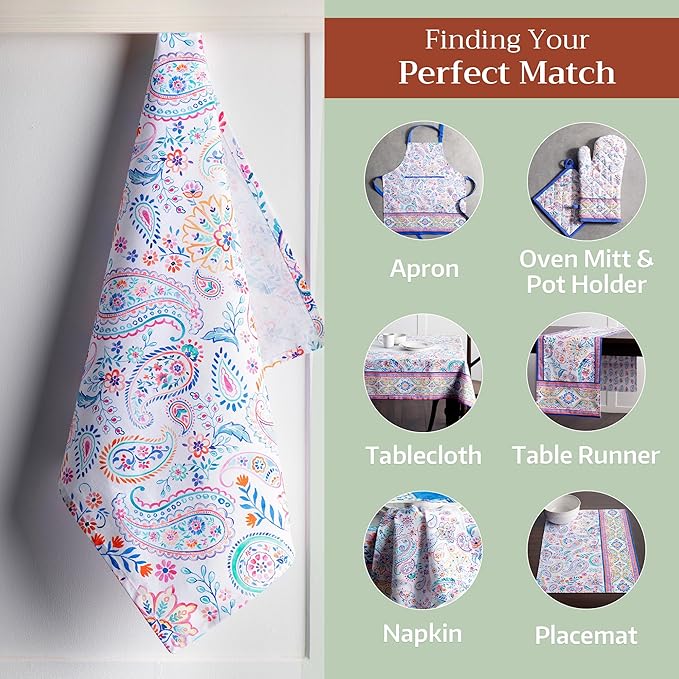 Maison d' Hermine Kitchen Towels Set of 3 100% Cotton 27.50" x 20" Reusable - Image 6