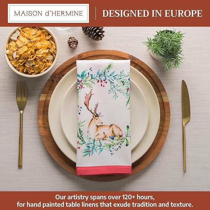 Maison d' Hermine Cloth Napkins Set of 4 100% Cotton - Image 2