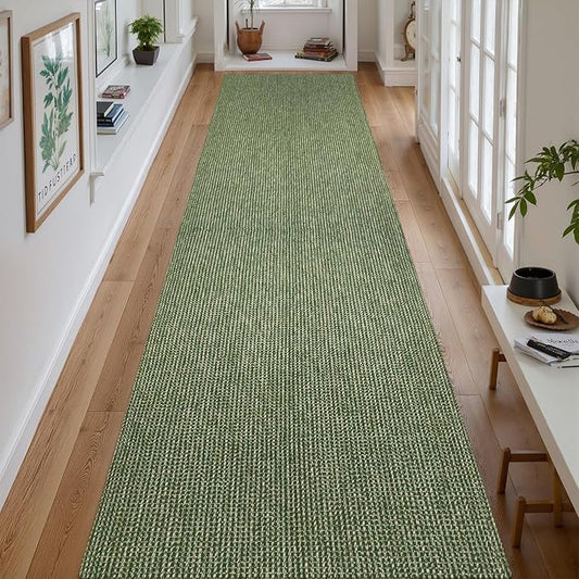 Uphome Kitchen Runner Rug, Low Pile Woven Cotton Modern Carpet Runners by Uphome