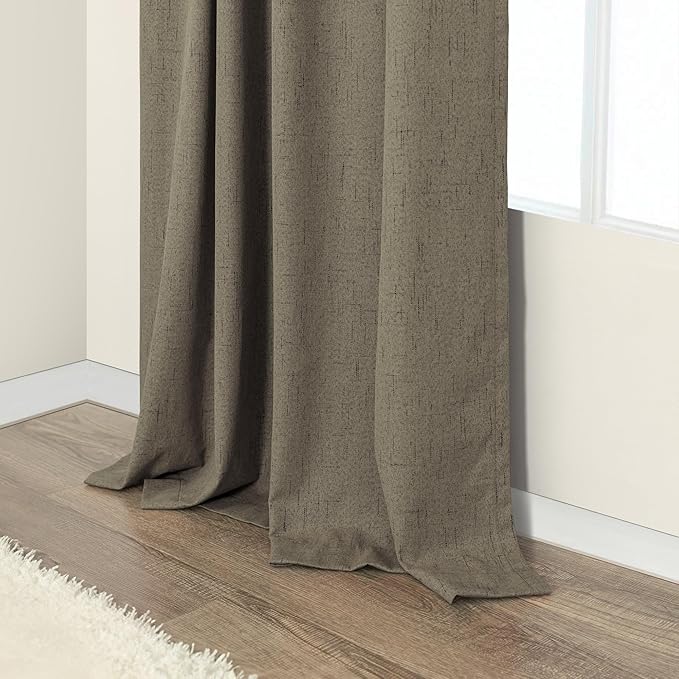 Brown Room Darkening Curtains 96 Inch Long - Image 8