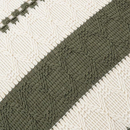 Fancy Homi Set of 2 Boho Olive Green Decorative Throw Pillow Cover 20x20 Inch - Image 4