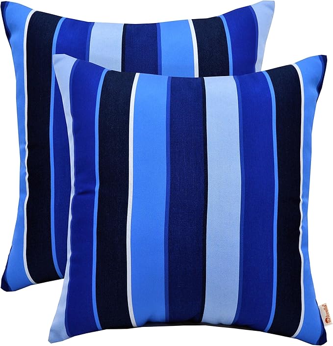 RSH DECOR: Sunbrella Square Throw Pillows Set of 2 | 17" x 17" | Water and by RSHDECOR