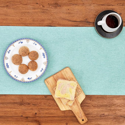 Mebakuk Linen Farmhouse Table Runner Large Burlap Style Soft and Waterproof - Image 5