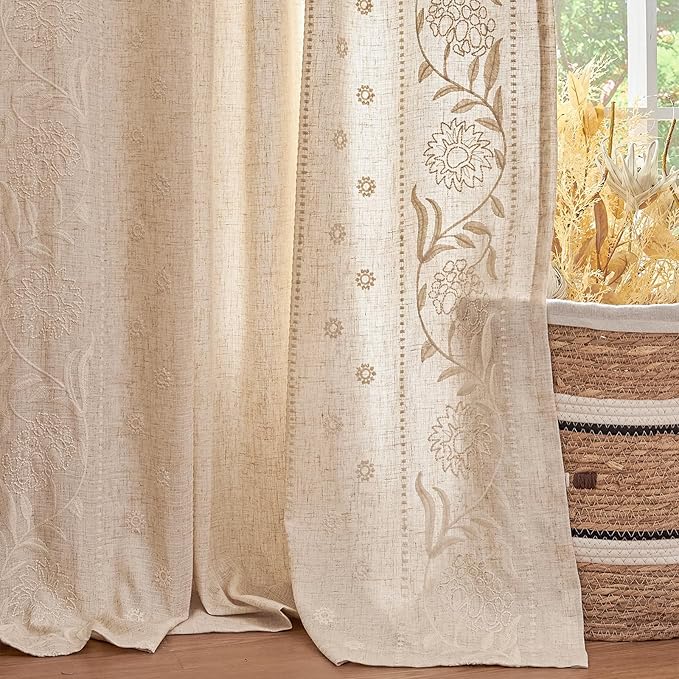 jinchan Winslow Lined Linen Curtains - Image 2