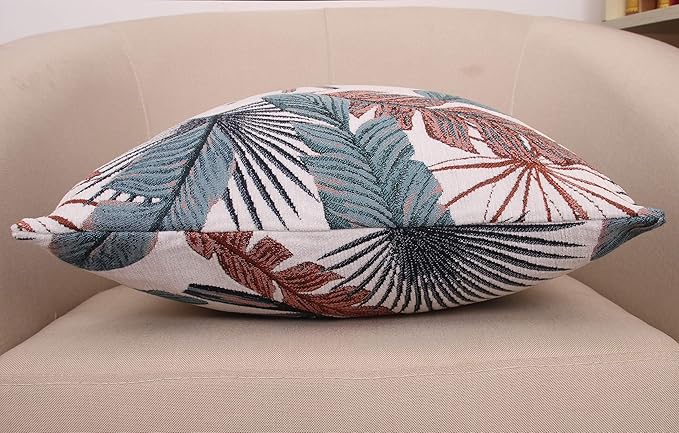 Yeiotsy Throw Pillow Cover, Tropical Leaf Decorative Cushion Case Thick - Image 3