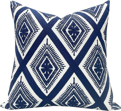 Slow Cow Embroidery Cushion Cover Decorative Throw Pillow Cover Geometric by SLOW+COW