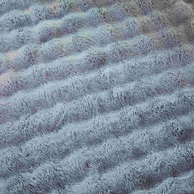 Faux Fur Throw Blanket for Couch Cozy Fuzzy Soft Plush Thick Fluffy Fleece - Image 2