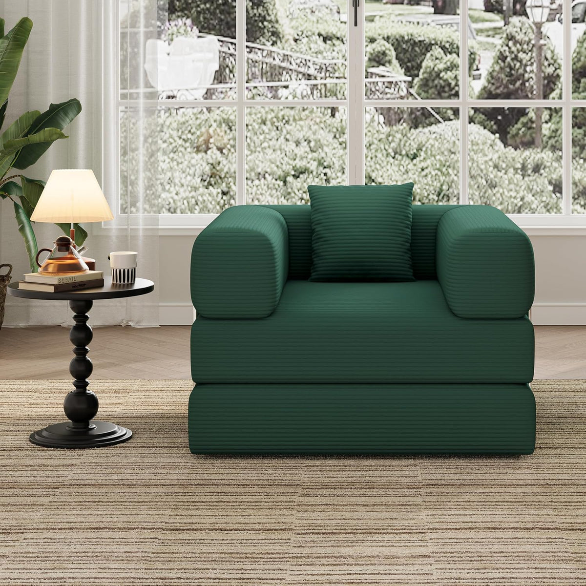 single couch sofa for small spaces , 2-in-1 showing dimensions