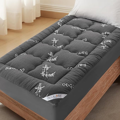 BEDLORE Twin XL Mattress Topper Viscose Derived from Bamboo, Thick Pillow Top by Bedlore