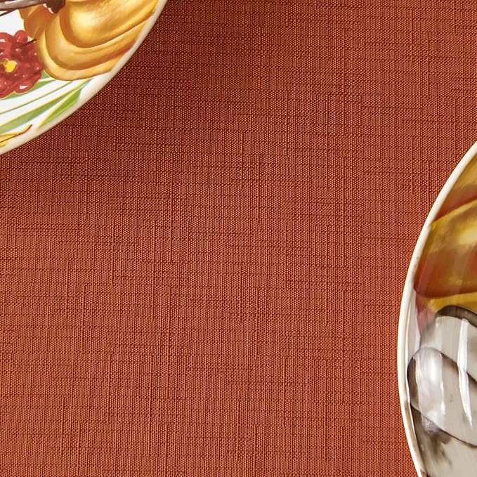 maxmill Linen Looking Square Tablecloth Waterproof Spillproof Wrinkle Resistant - Image 9