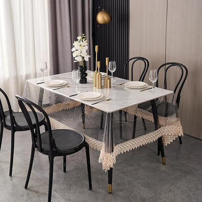 Clear Vinyl Tablecloth Protector Waterproof/Oil-Proof PVC Table Cloth - Image 3
