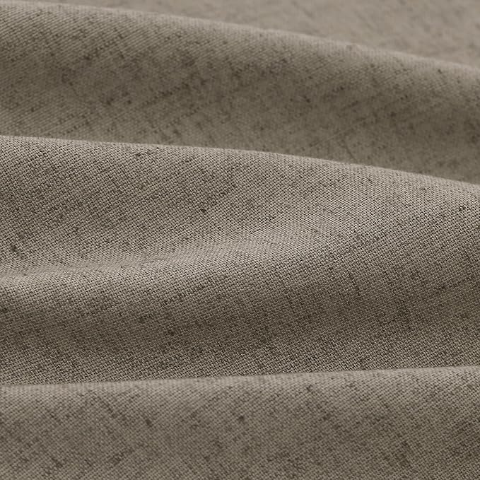 Mocha Pinch Pleat Linen Curtains 102 Inch Length 2 Panels Set - Image 5