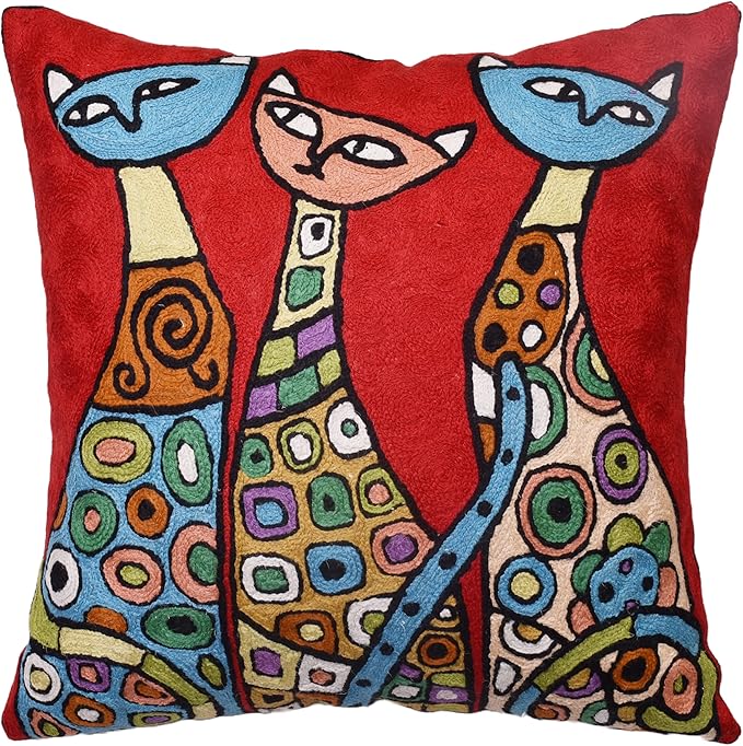 Cat Pillow Cover by Kashmir+Designs