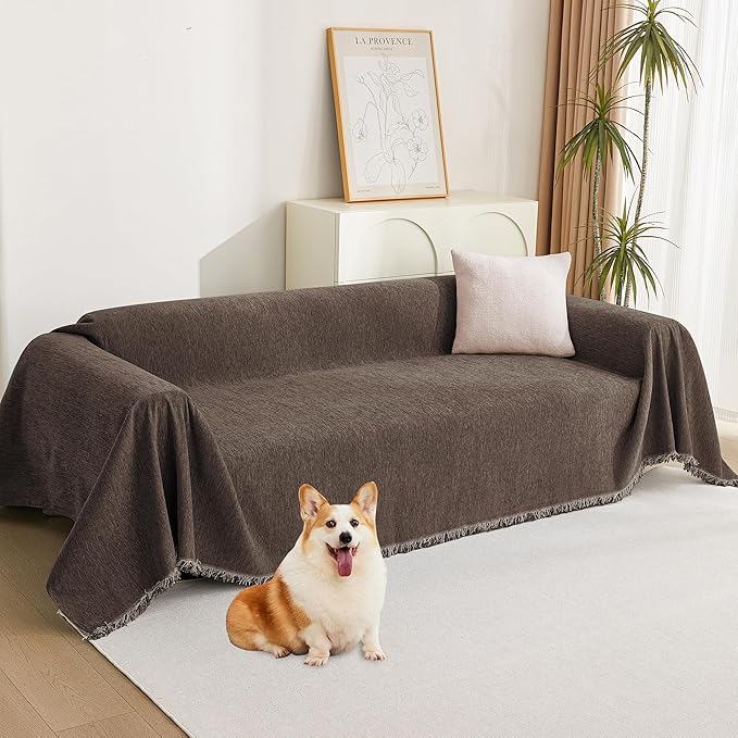 MYSKY HOME Couch Covers for 3 Cushion Couch Sofa, Sectional Couch Cover L Shape by MYSKYHOME