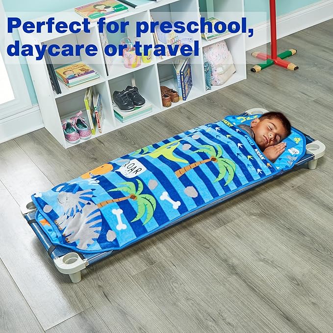 EVERYDAY KIDS Cute Preschooler and Toddler Cot Nap Mat - Image 3