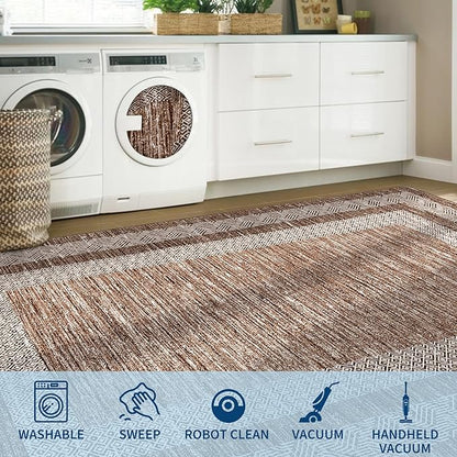 GarveeHome Washable Rug 5x7 Modern Bordered Rug - Image 7