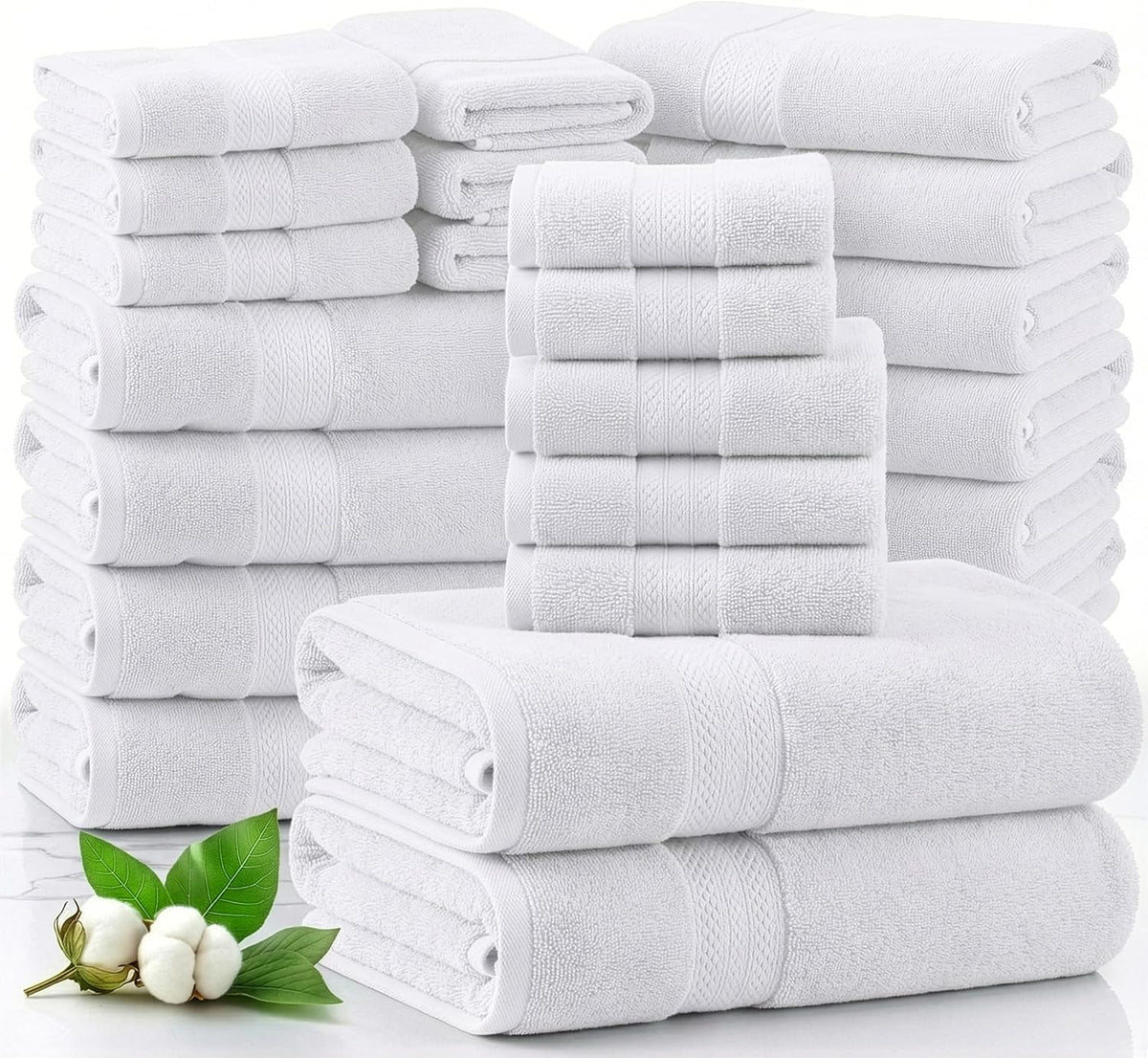 lane linen bath towel set 100% cotton 24, main product view
