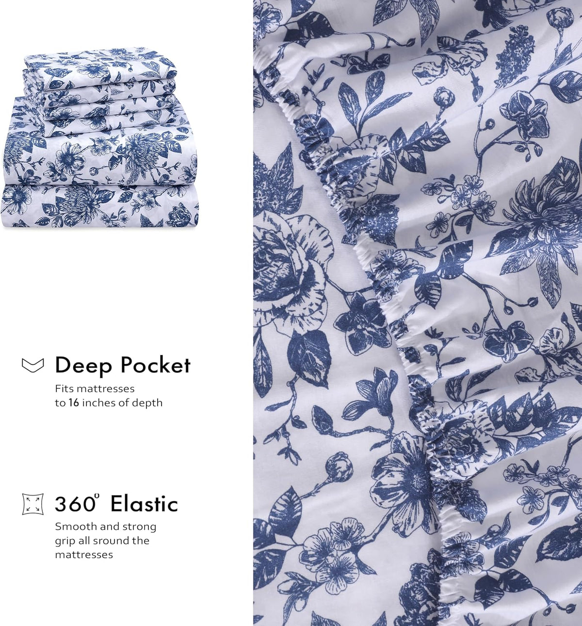 ruvanti 100% cotton twin sheets, percale weave twin, package contents