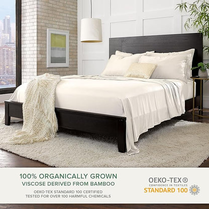 Pure Bamboo King Sheets, Genuine 100% Organic Viscose Derived from Bamboo Bed - Image 2