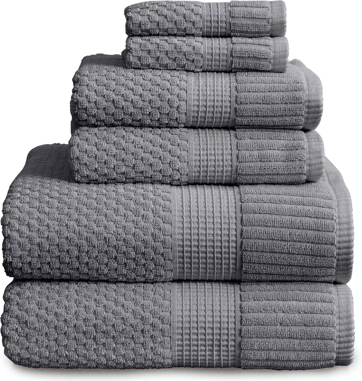 ny loft 100% cotton 6-piece bath towel set, main product view