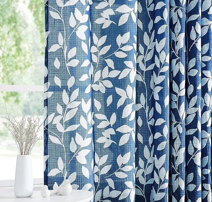 Treatmentex Navy and White Curtains - Image 2