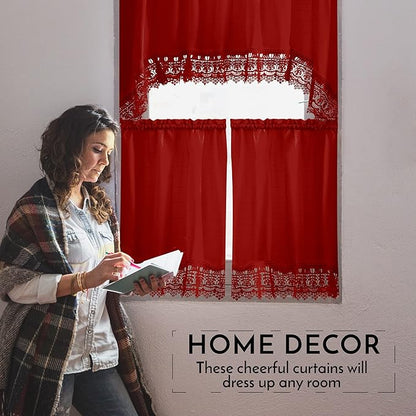 American Linen Café Curtains for Kitchen, Bathroom Curtains - Image 4