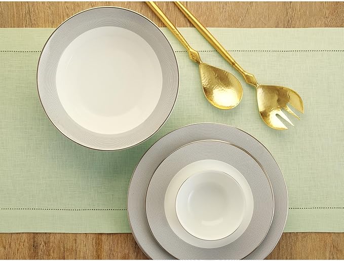 Solino Home Linen Sage Green Table Runner 90 Inches Long - Image 3