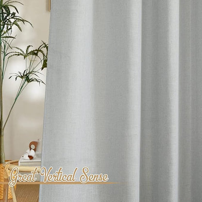 NICETOWN Linen Light Gray Curtains - Image 5