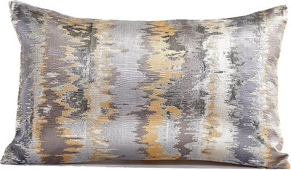 THE-TINOART Gold Ombré Jacquard Pillow Cover 12x20 Inches by Unknown