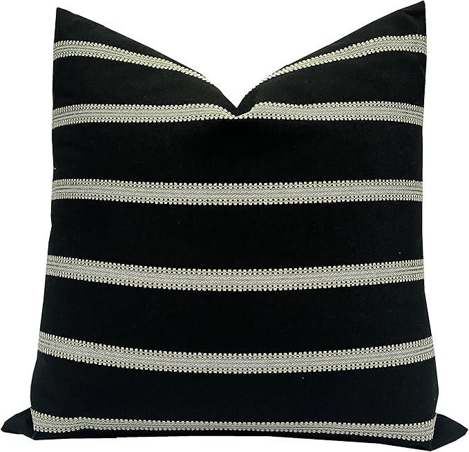 Slow Cow Decorative Stripe Throw Pillow Cover Cushion Cover 26 x 26 Inches by SLOW+COW