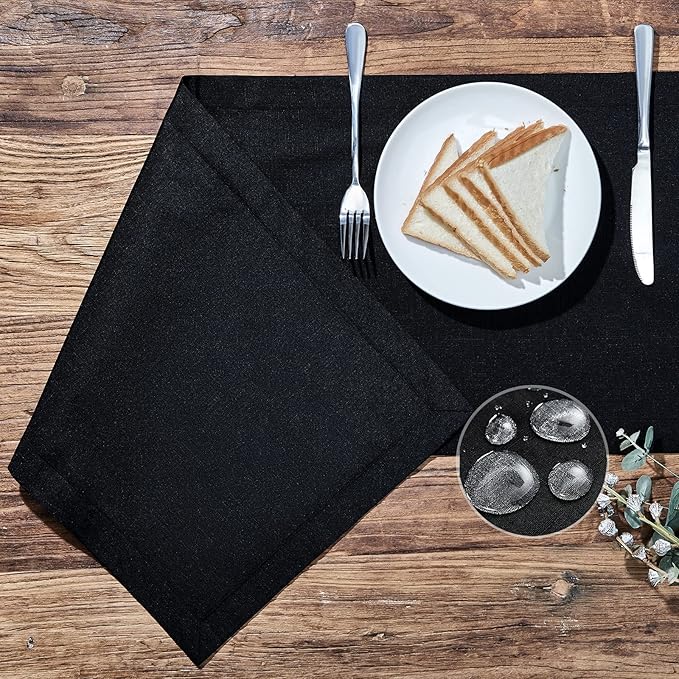 Mebakuk Linen Farmhouse Table Runner Large Burlap Style Soft and Waterproof by MebakukFocusingonHomeLife