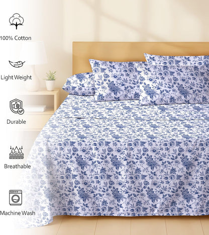 ruvanti 100% cotton twin sheets, percale weave twin shown in use