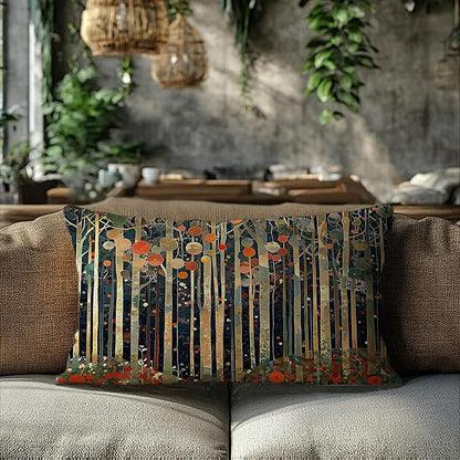 Rustic William Morris Inspired Autumn Forest Decor Pillow Covers 12x20 - Image 6