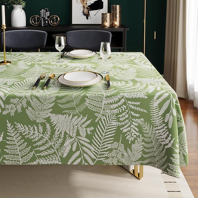 Rectangle Table Cloth, 100% Waterproof Tablecloth Oil Proof Spill Proof Vinyl - Image 8