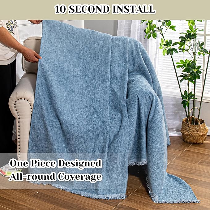 MEETSKY Oversized Chair Cover Washable Single Sofa Covers Recliner Covers Thick - Image 2