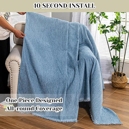 MEETSKY Oversized Chair Cover Washable Single Sofa Covers Recliner Covers Thick - Image 2