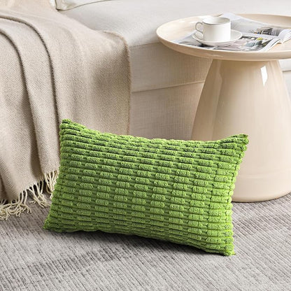 Fancy Homi 4 Packs Boho Lime Green Decorative Throw Pillow Covers 12x20 Inch - Image 2