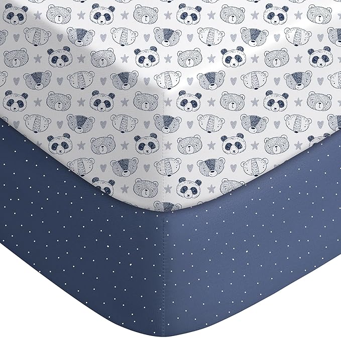 Yoofoss Pack and Play Sheets Fitted, Mini Crib Sheets 2-Pack by YOOFOSS